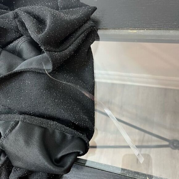 Gilli Women's Metallic Off-Shoulder Stretch Body Suit Black Silver Medium USA - Picture 11 of 11